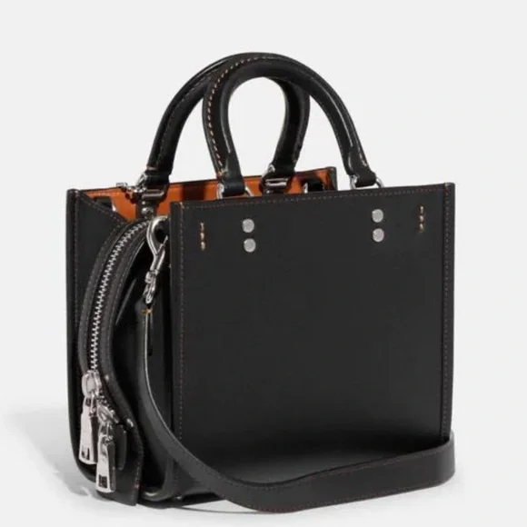 Coach Black Leather Handbag - Picture 2 of 10